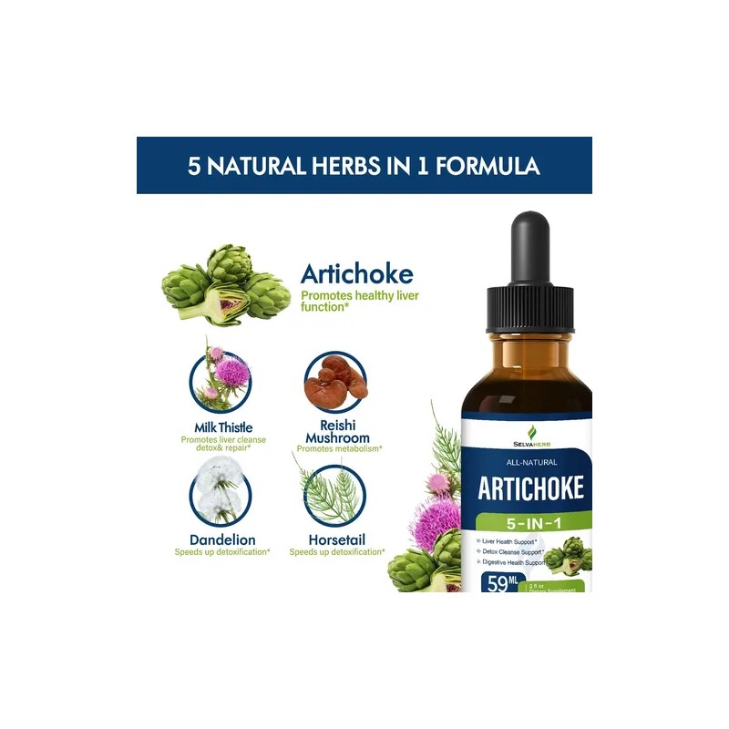 Selvaherb Gotas Alcachofa Cardo Mariano 2oz Para Hígado