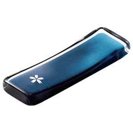 Sunlife O-00869 Chopsticks Rest Glass, 2.8 x 2.8 inches (7 x 5 cm), Sakura, Navy Blue, Made in Japan