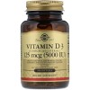 Vitamina D3, colecalciferol, 5000 UI, 100 cápsulas blandas