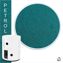 Feltd. Eco Felt Pad Suitable for Kartell Componibili Container Bedside Table Round Base (Petrol, 40 cm)