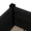 Durable Solid Pinewood Garden Planter 27.6x27.6x27.6 in Black Flower Pots