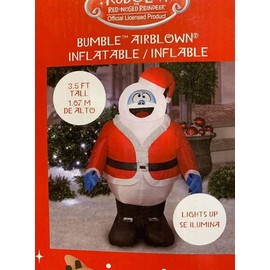 Gemmy 3.5’ Bumble In Santa Suit Christmas Inflatable By Gemmy