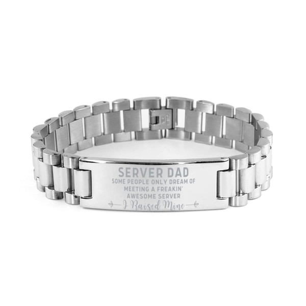 Mugart Server Dad Birthday Ladder Bracelet Gifts, Server Dad Some