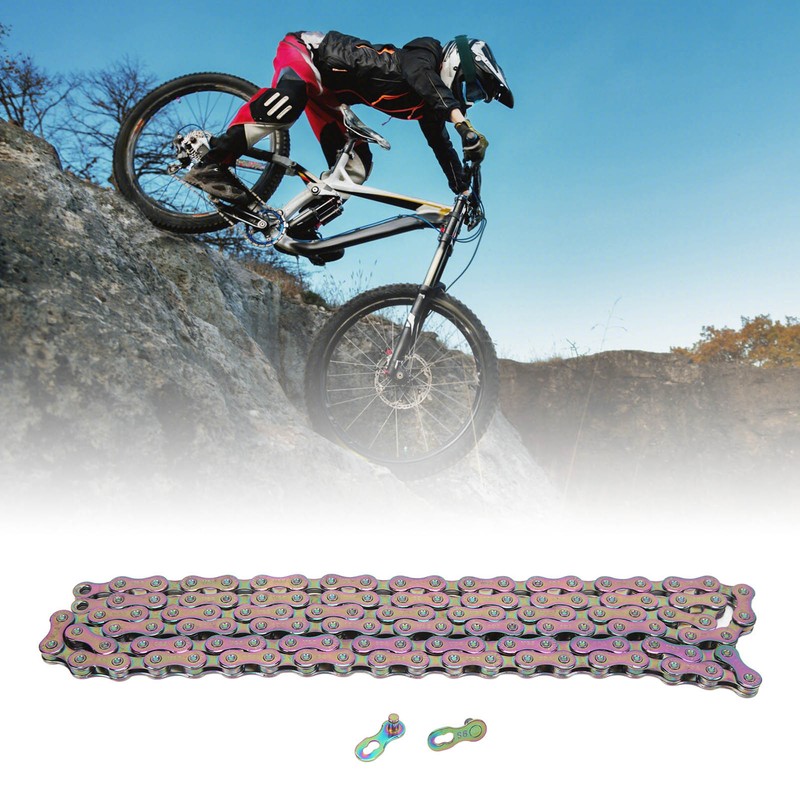 Bicycle Chain High Carbon Steel Colorful 116 Links 9 Speed