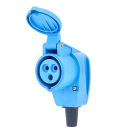 as - Schwabe Camping CEE Angle Coupling Caravan - 230 V / 16 A Outdoor Thermoplastic Coupling - For Caravans and Motorhomes - Suitable for Outdoor Use - IP44 - Made in Germany - Blue I 60475