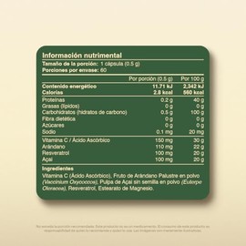 Resveratrol Con Aaí con Vitamina C y Arándano VITAL BOTANICS