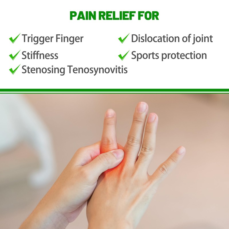 Finger Splint 2 Pack Finger Support of Two-Finger with Adjustable