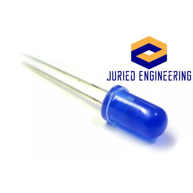 Juried Engineering 25 x Blue LED 5mm Round Wide Angle