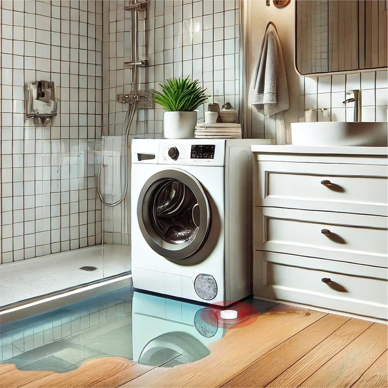 Luminea Home Control Water Alarm: Set of 2 WiFi Water