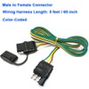 CARROFIX - Extensión plana de 4 cables de 60 pulgadas