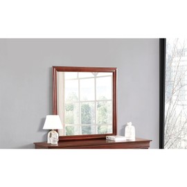 HomeStock Natural Beauty Mirror, Cherry