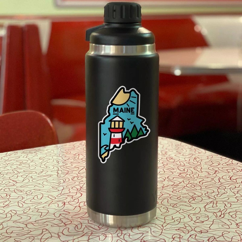 RetroPlanet Maine Lighthouse State Pride Die Cut Vinyl Sticker