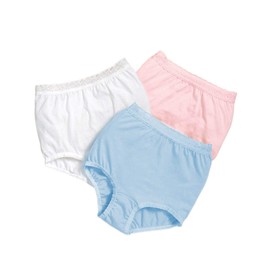 National Baby-Soft, Lace-Trimmed All-Cotton Women's Panties, Assorted, 5, 6-pk