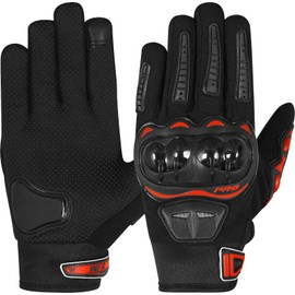 WFX Motorbike Gloves for Men and Women Heavy Duty Water Resistant Winter Motorcycle Gloves Full Finger Touchscreen Racing Gloves for Motocross Road Racing Riding Cycling Climbing (Black, XL)