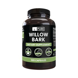 PURE ORIGINAL INGREDIENTS Willow Bark Extract (365 Capsules) No Magnesium Or Rice Fillers, Always Pure, Lab Verified