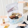 UUYUUY Quilted Cotton Makeup Bag, Azure Blue, Literature and Art