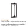 sourcing map Sliding Buckles Metal Rectangle Adjuster Triglides, darkgray