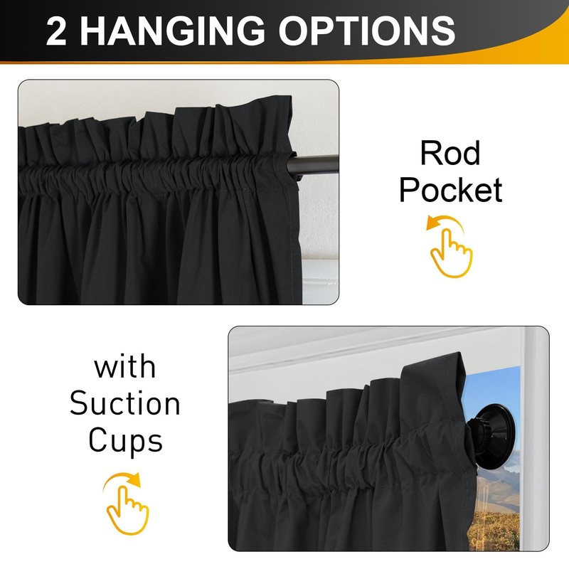 NICETOWN RV 100% Black Out Curtains for Camper Window, Lightweight