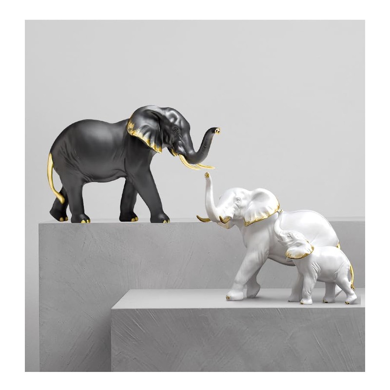 NORHOR Sculpture Mother & Calf Elephant Statue,Sculpture Beautiful Home Decor