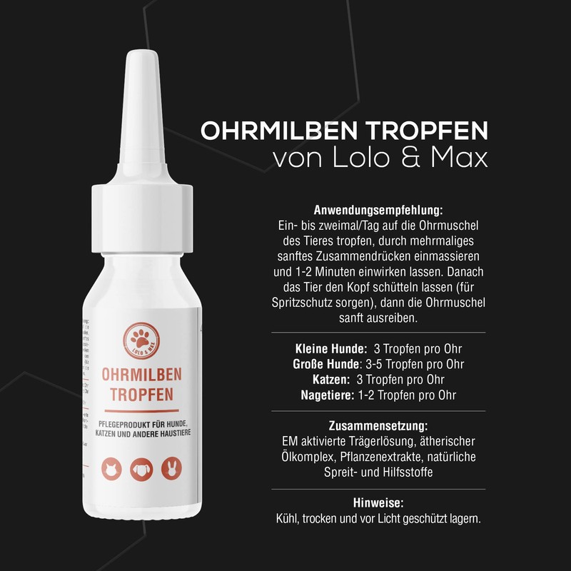 Lolo & Max Ear Mite Drops - Ear Mite Drops