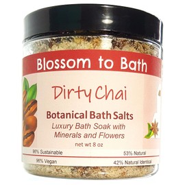 Dirty Chai Botanical Bath Salts (8 ounce) - Phthalate Free Fragrance - Add Luxury And Minerals To The Bath with an Exotic Spicy Scent