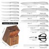 isheTao Knife Sets for Kitchen with Block, 15 Piece Kitchen