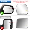 TOP-MAX Passenger Side Mirror Glass Compatible with 2022 2023 2024