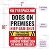 No Trespassing Dogs On Premises Keep Gate Shut