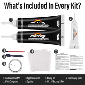 Black Leather Repair Kit for Car Interior, Leather Seat Repair Kit for Cars, Car Seats, Steering Wheel, Dashboard, Console, Easily Restores Faux, Artificial, Genuine Pleather With Easy Instructions