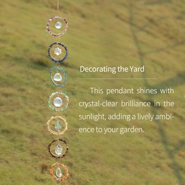 Healing Crystal Energy Wind Chime, 7 Chakra Crystal Sunlight Catcher, Meditation Home Decoration, Gem Wall Decoration, Birthday Gift, Healing Crystal Energy Sunlight Catcher