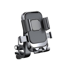 LUYING Bicycle Smartphone Holder, Drop Prevention, Vibration Absorption, Strong Protection, 360 Degree Rotation, Easy Installation, One Hand Operation, Compatible with 4.7-7.2 Inch Cell Phones (Black)
