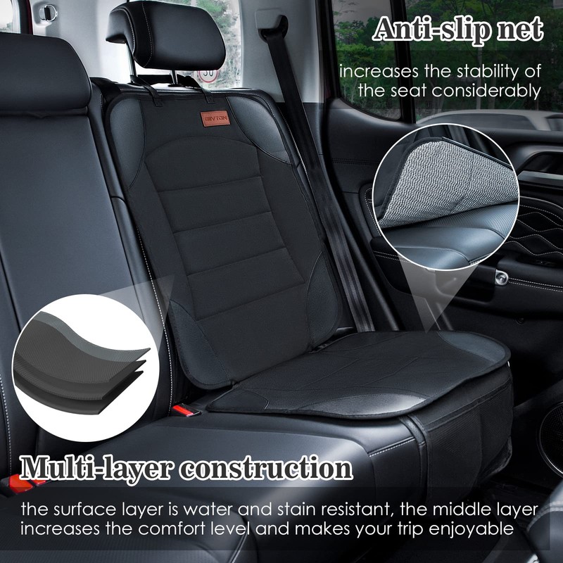 Siivton Car Seat Protector for Child Seat Cushion for Leather