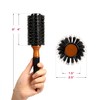 Red by Kiss Wooden Round Blowout Hairbrush, 100% Boar Bristles,