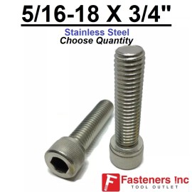 Star 5/16-18 X 3/4" Stainless Steel Socket Head Cap Screw Standard 18-8(Choose Qty) - 1000