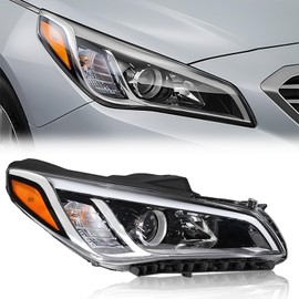 TODO Headlight Assembly Compatible with 2015 2016 2017 Sonata, Headlamp Replaces 92102C2000 HY2503183 | Right Passenger Side (Not for Hybrid)