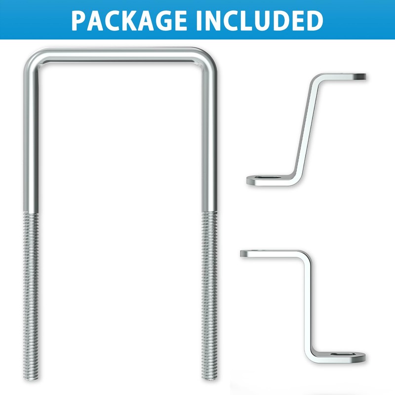 KOPKIO U-Bolt Style Tire Carrier, Trailer Spare Tire Mount Bracket,