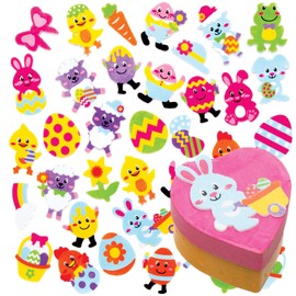 Baker Ross Easter Foam Stickers AT462 Creative Arts and Crafts Supplies for Kids Crafts and Decorating (Pack of 120)