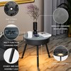 Smart Round Side Table with Charging and Smart Round Coffee