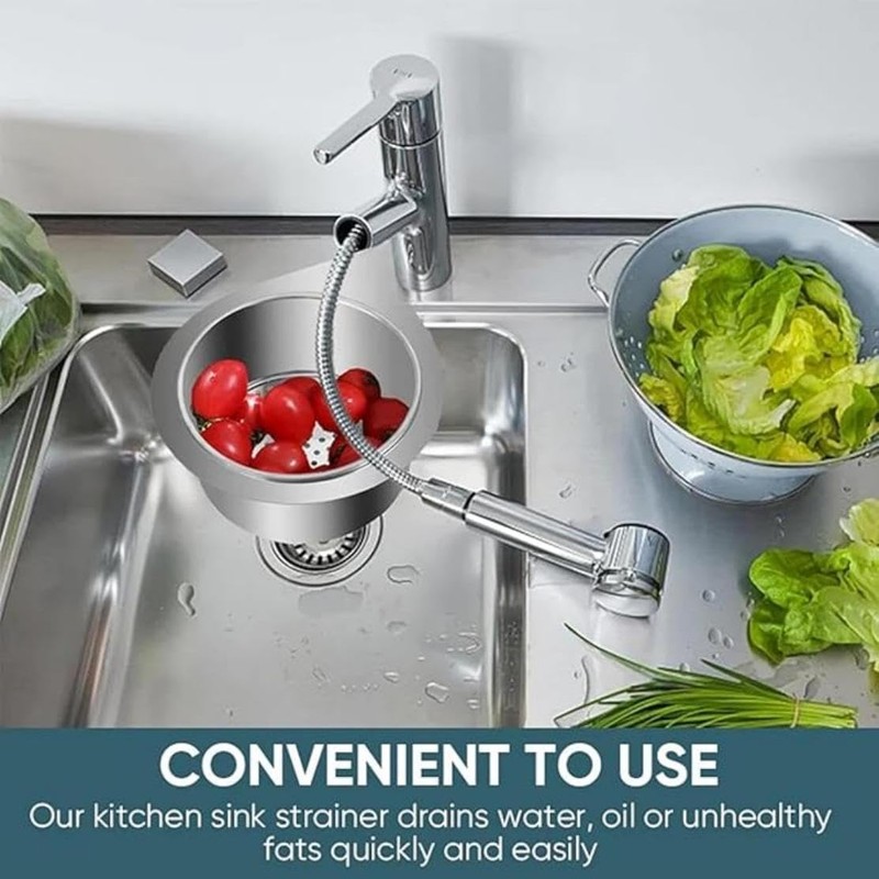 Stainless Steel Swan Sink Strainer Basket, 2024 New Multi Functional
