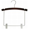 Only Hangers Walnut Wooden Baby Display Hanger w/Clips 10" (50)
