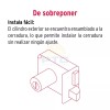 Hermex CS-75DC Rim lock for easy installation, chrome, traditional