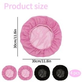 Pack of 4 Hair Net for Sleeping, Sleep Cap, Hair Nets Hat Mesh Sleep Cap, Bonnet Sleep Cap, Soft Hair Cap, Hair Cap, Adjustable Net Cap for Women, Wigs, Night Sleep Cap