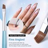 AIRSEE Nail Art Clean Up Brushes, 3 PCS Flat/Oval/Fine Angled