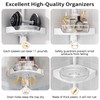 shuang qing 360° Rotating Corner Shower Caddy Tension Pole Organizer
