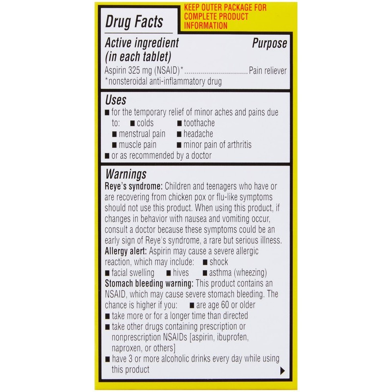 Ecotrin Regular Strength, 125 ct
