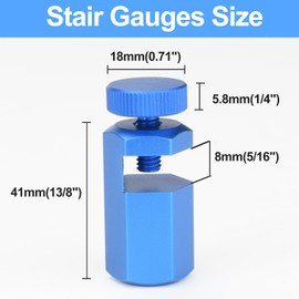 Volpeblu Tall Stair Gauges for Framing Square with Holder and Hook, Framing Jig for Speed Square, Framing Square Stops for Circular Saw & Carpentry Squares