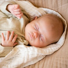 Fibre For Good Undyed Organic Cotton Muslin Wrap, Brown