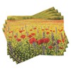 Ambesonne Flower Place Mats Set of 8, Colorful Field Poppies
