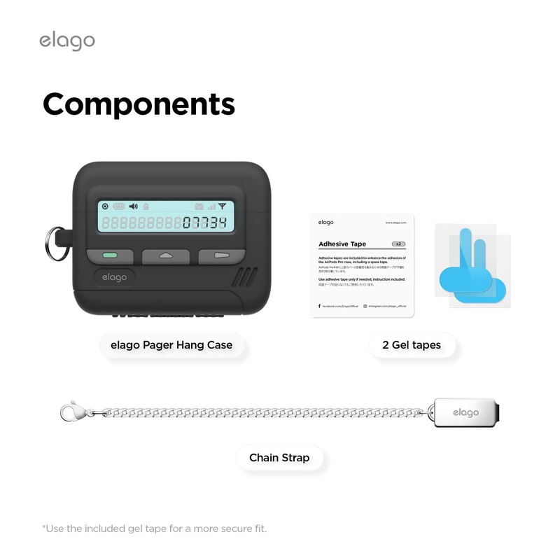 elago Pager Case for AirPods Pro 3 Case Cover -