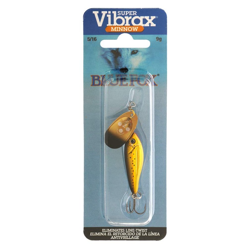 Blue Fox MINNOW SUPER VIBRAX FISHING LURE VMC HOOKS -